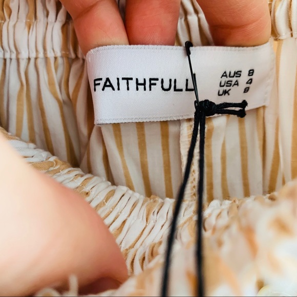 NWT Faithfull the brand Deia dress polo stripe 4 - Picture 6 of 8